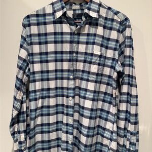 Gap Blue Plaid Shirt Size Small
